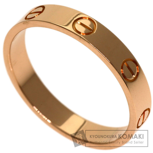 CARTIER mini love ring #57 Ring K18 Pink Gold Ladies [Used]