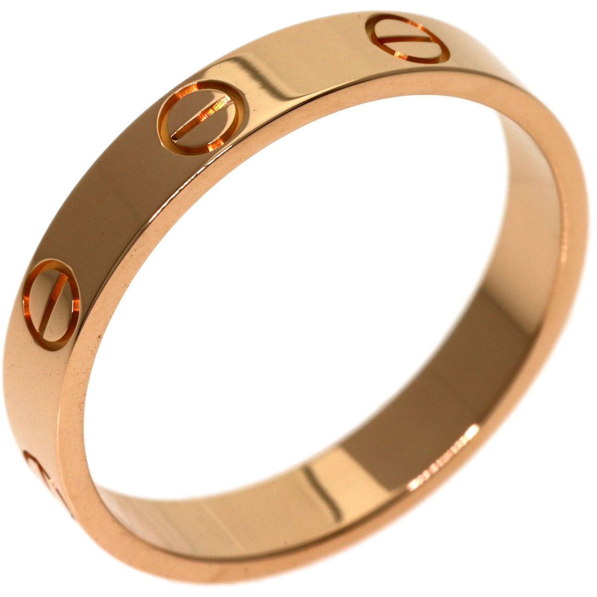 CARTIER mini love ring #57 Ring K18 Pink Gold Ladies [Used]