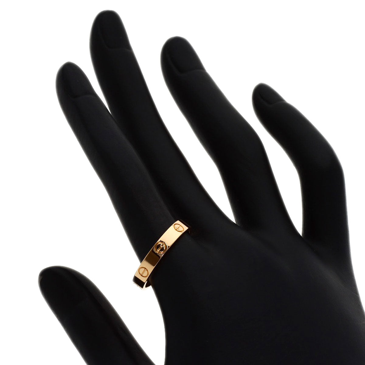 CARTIER mini love ring #57 Ring K18 Pink Gold Ladies [Used]