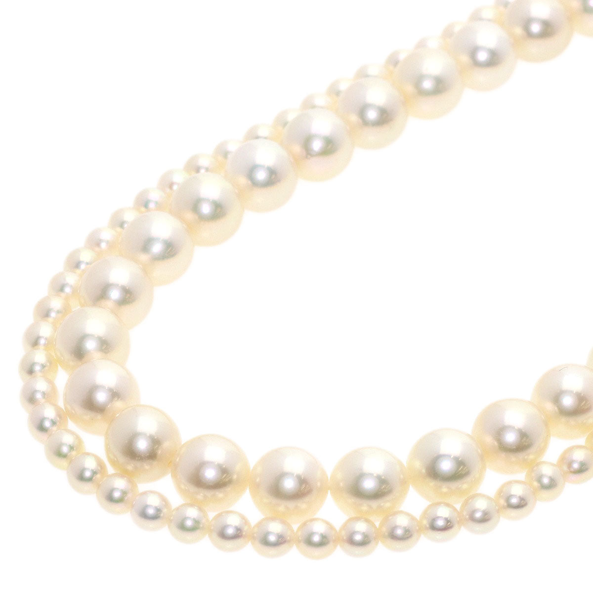 MIKIMOTO Pearl Pearl Baby Pearl with M Charm Necklace K18 Yellow Gold Ladies [Used]