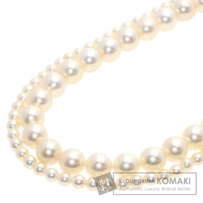 MIKIMOTO Pearl Pearl Baby Pearl with M Charm Necklace K18 Yellow Gold Ladies [Used]