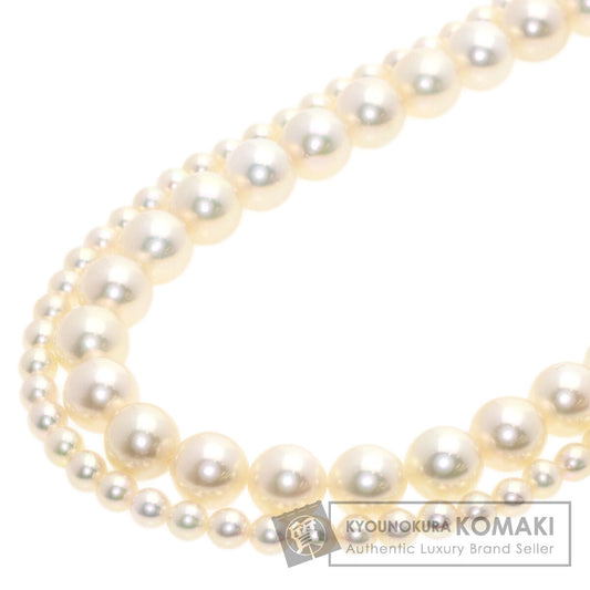 MIKIMOTO Pearl Pearl Baby Pearl with M Charm Necklace K18 Yellow Gold Ladies [Used]