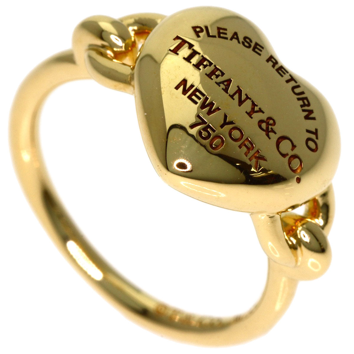 TIFFANY&Co. Return to Full Heart Ring K18 Yellow Gold Ladies [Used]