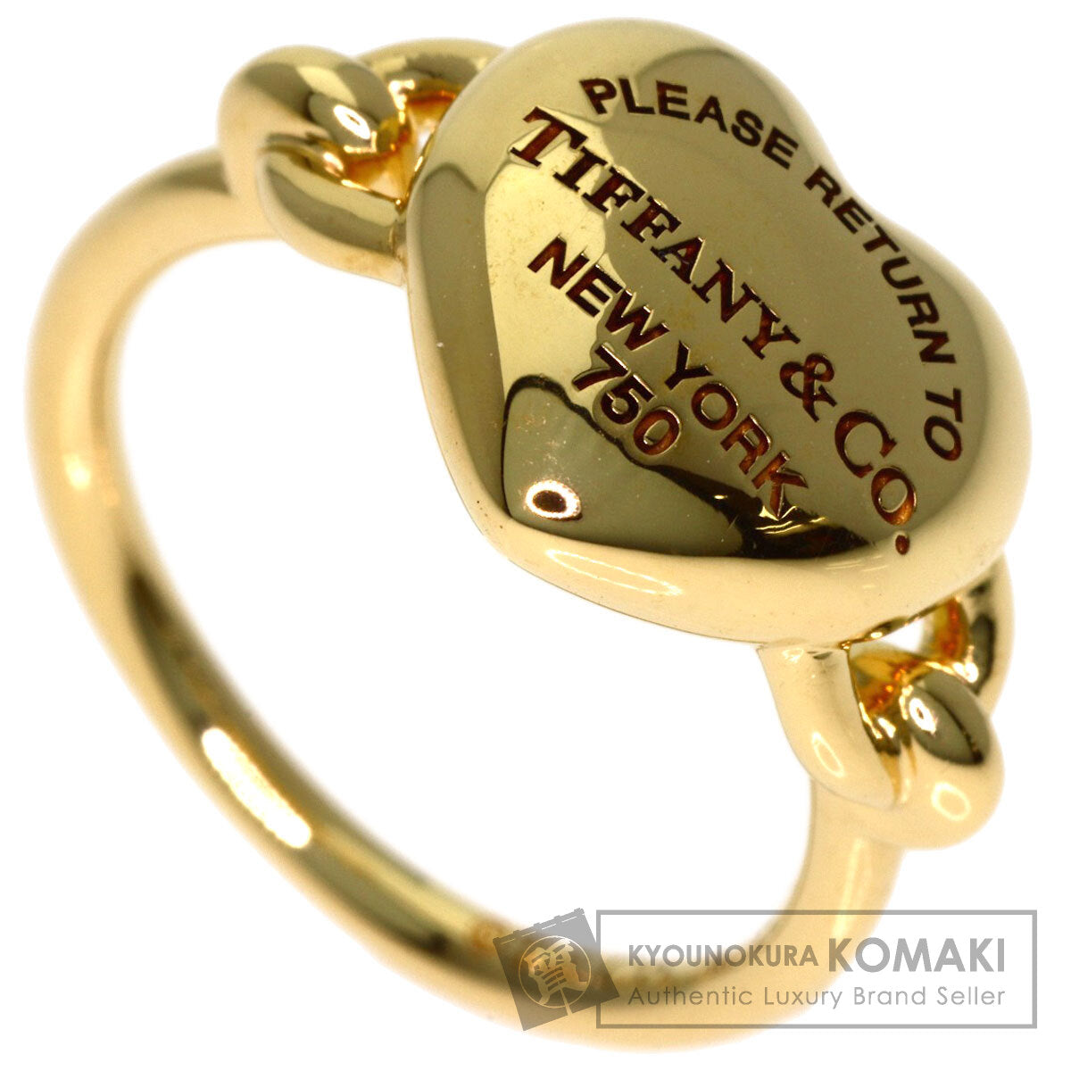 TIFFANY&Co. Return to Full Heart Ring K18 Yellow Gold Ladies [Used]