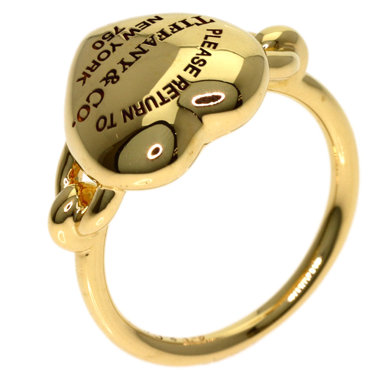 TIFFANY&Co. Return to Full Heart Ring K18 Yellow Gold Ladies [Used]
