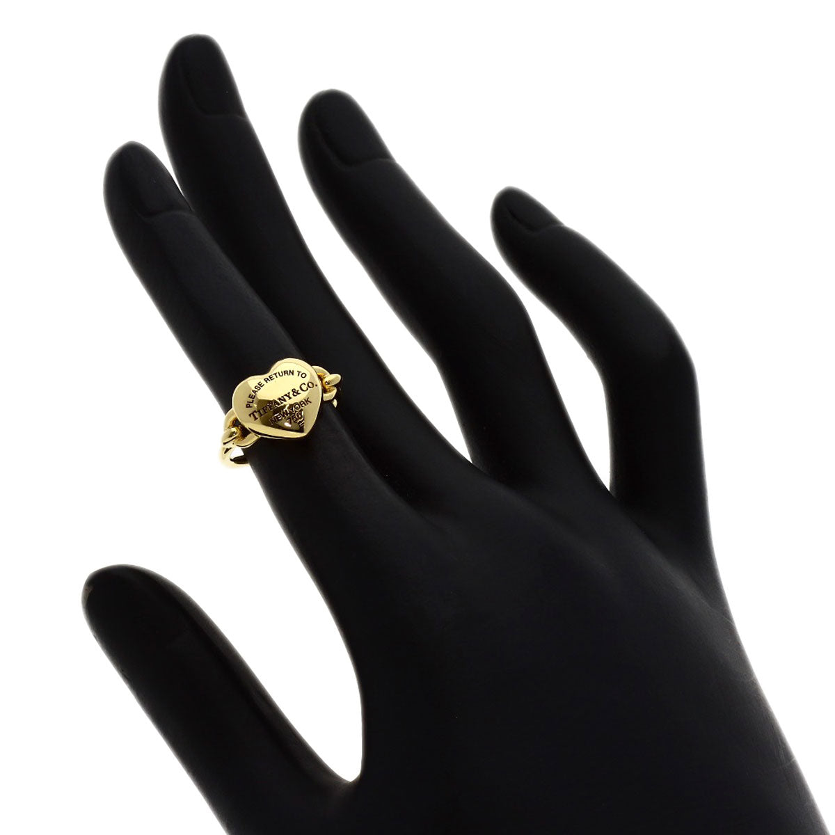 TIFFANY&Co. Return to Full Heart Ring K18 Yellow Gold Ladies [Used]