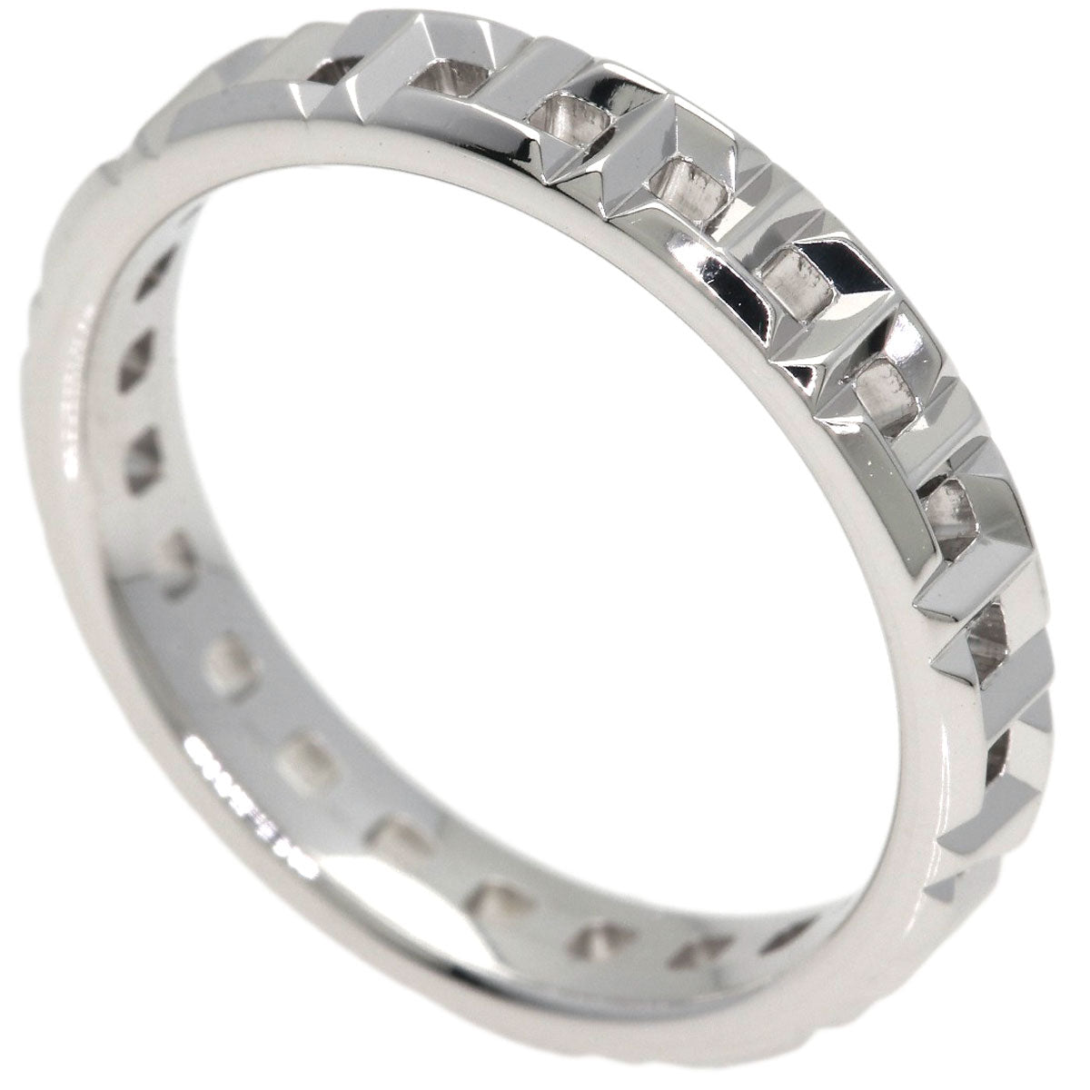 TIFFANY&Co. T True Narrow Ring K18 White Gold Ladies [Used]