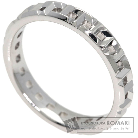 TIFFANY&Co. T True Narrow Ring K18 White Gold Ladies [Used]