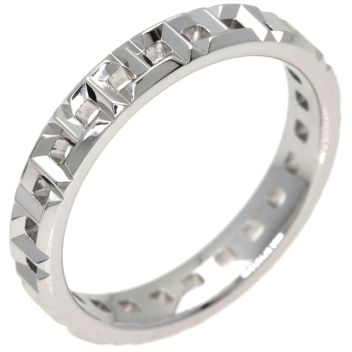 TIFFANY&Co. T True Narrow Ring K18 White Gold Ladies [Used]