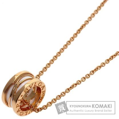 BVLGARI B.zero1 Legend White Ceramic Necklace K18 Pink Gold Ladies [Used]