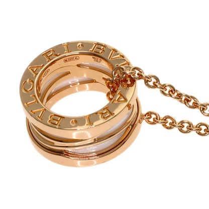 BVLGARI B.zero1 Legend White Ceramic Necklace K18 Pink Gold Ladies [Used]