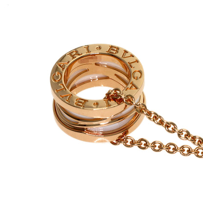 BVLGARI B.zero1 Legend White Ceramic Necklace K18 Pink Gold Ladies [Used]