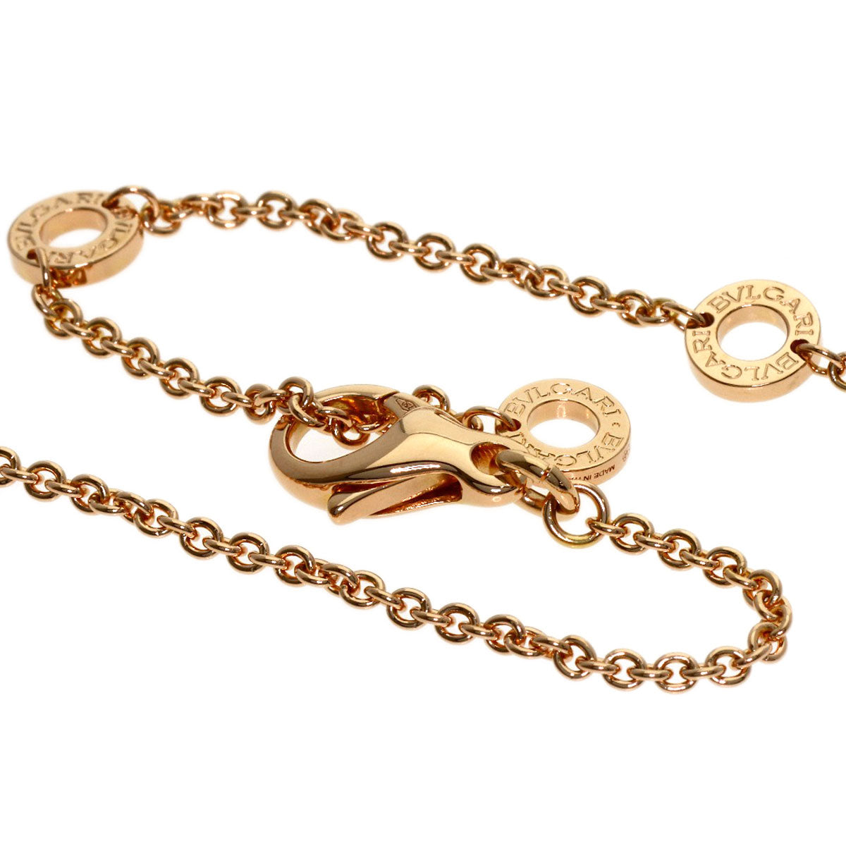BVLGARI B.zero1 Legend White Ceramic Necklace K18 Pink Gold Ladies [Used]
