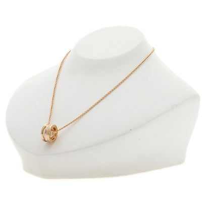 BVLGARI B.zero1 Legend White Ceramic Necklace K18 Pink Gold Ladies [Used]
