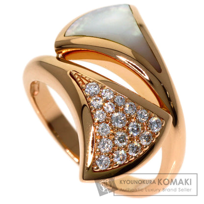 BVLGARI Diva Dream Medium Shell Diamond Ring K18 Pink Gold Ladies [Used]