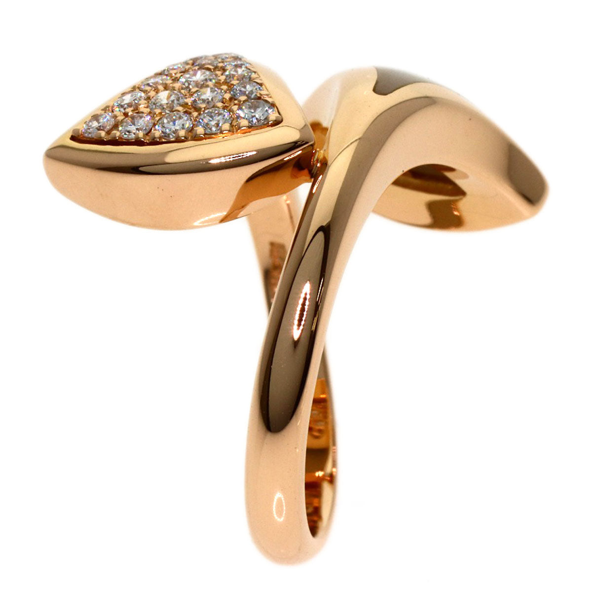 BVLGARI Diva Dream Medium Shell Diamond Ring K18 Pink Gold Ladies [Used]