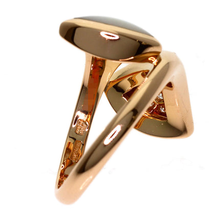 BVLGARI Diva Dream Medium Shell Diamond Ring K18 Pink Gold Ladies [Used]