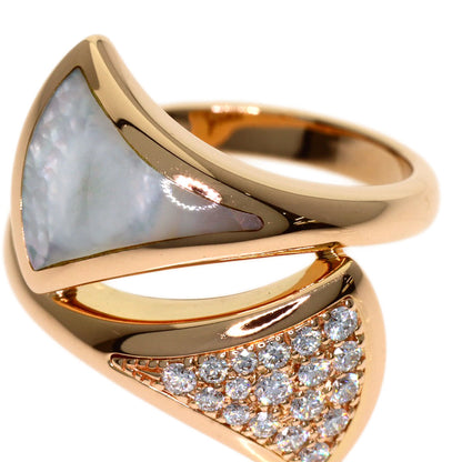 BVLGARI Diva Dream Medium Shell Diamond Ring K18 Pink Gold Ladies [Used]