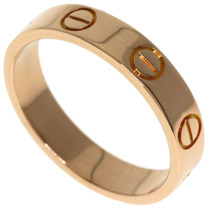 CARTIER Mini love ring # 48 Ring K18 Pink Gold Ladies [Used]
