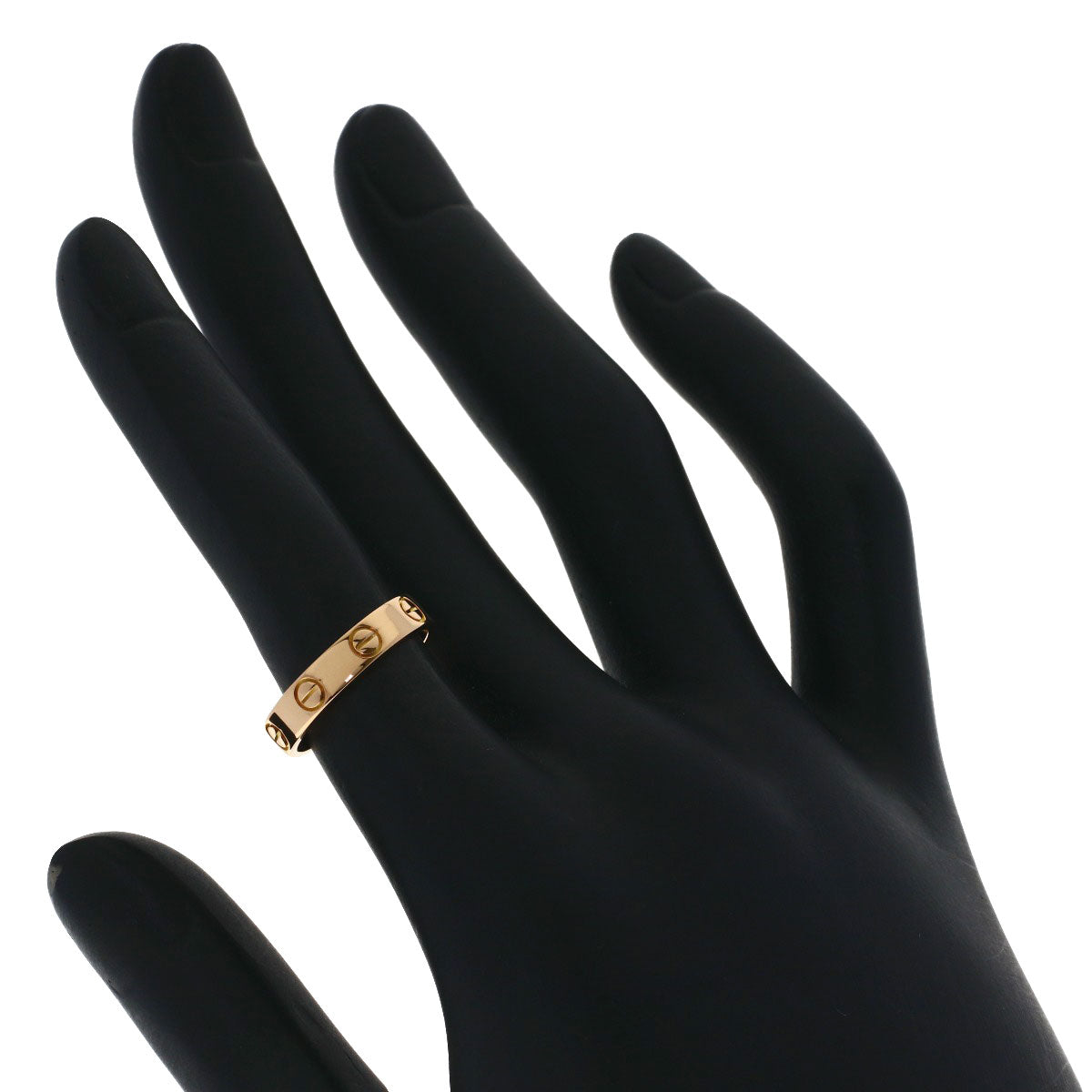 CARTIER Mini love ring # 48 Ring K18 Pink Gold Ladies [Used]