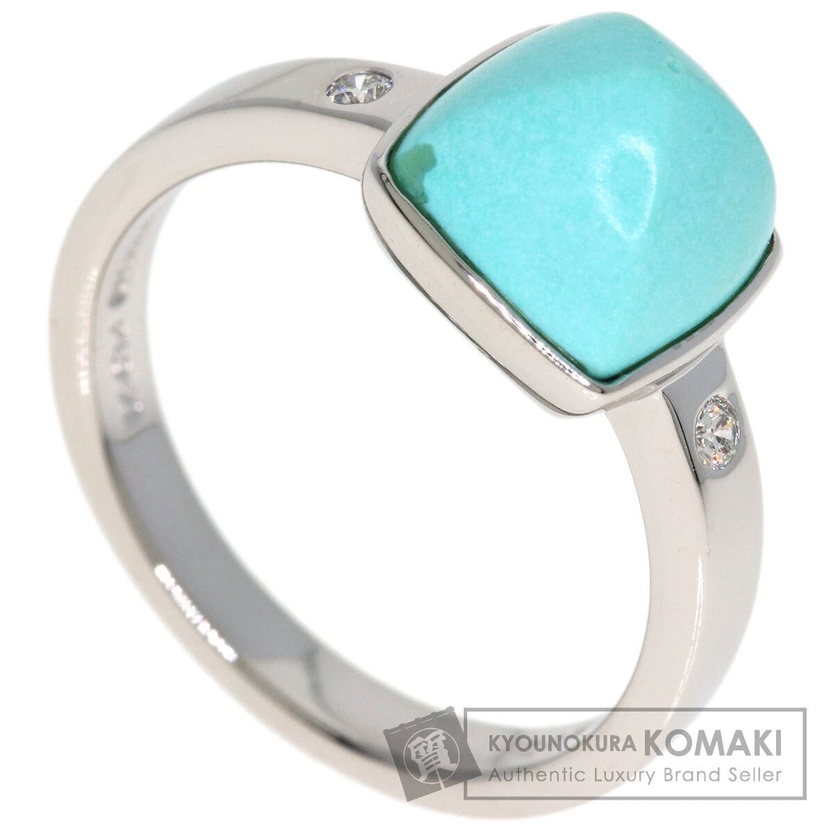 MIKIMOTO Turquoise Diamond Ring Platinum PT950 Ladies [Used]