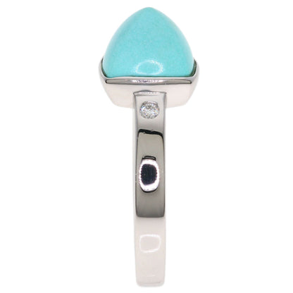 MIKIMOTO Turquoise Diamond Ring Platinum PT950 Ladies [Used]
