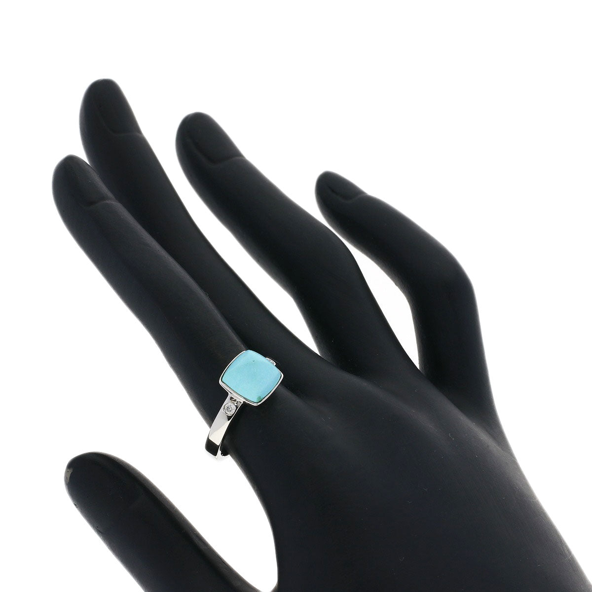 MIKIMOTO Turquoise Diamond Ring Platinum PT950 Ladies [Used]