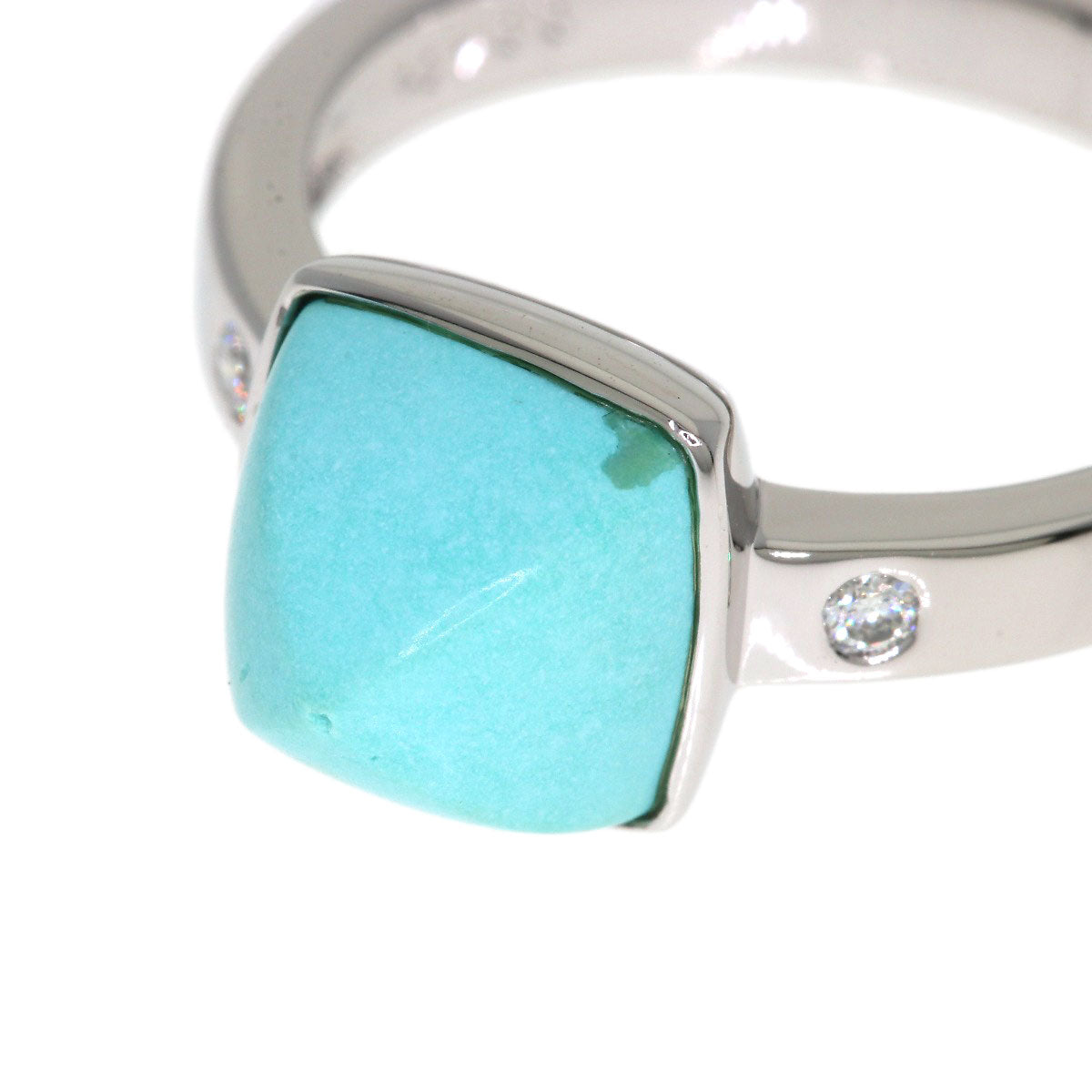 MIKIMOTO Turquoise Diamond Ring Platinum PT950 Ladies [Used]