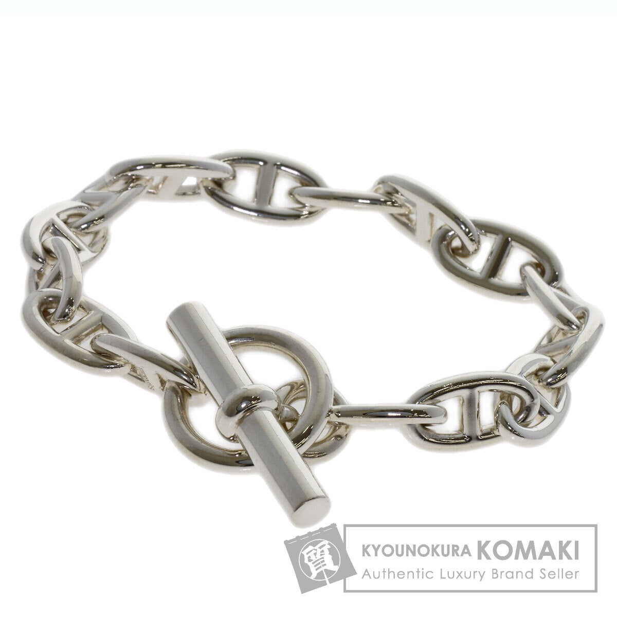 HERMES Shane Dunkle GM 15 frames Bracelet Silver Ladies [Used]