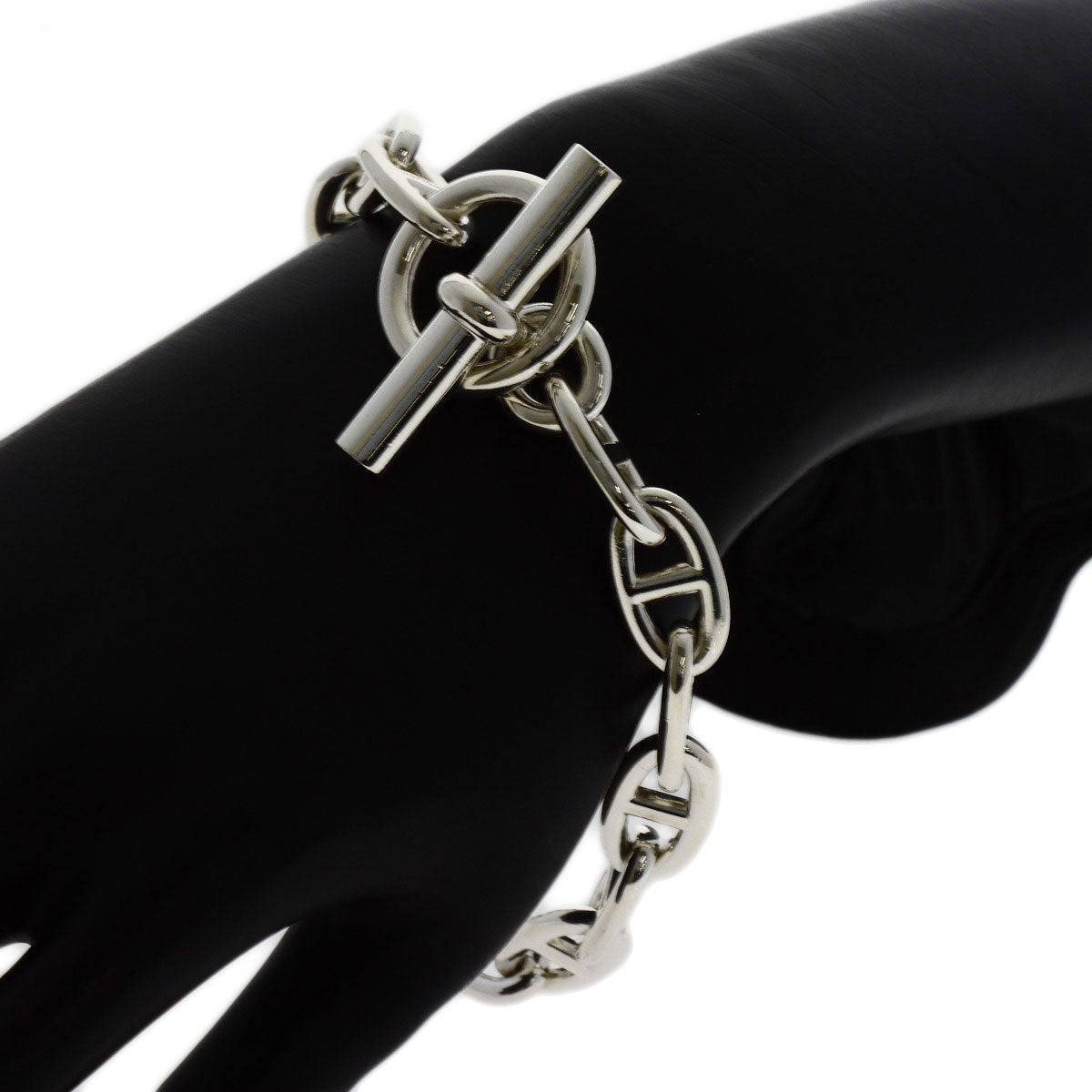 HERMES Shane Dunkle GM 15 frames Bracelet Silver Ladies [Used]