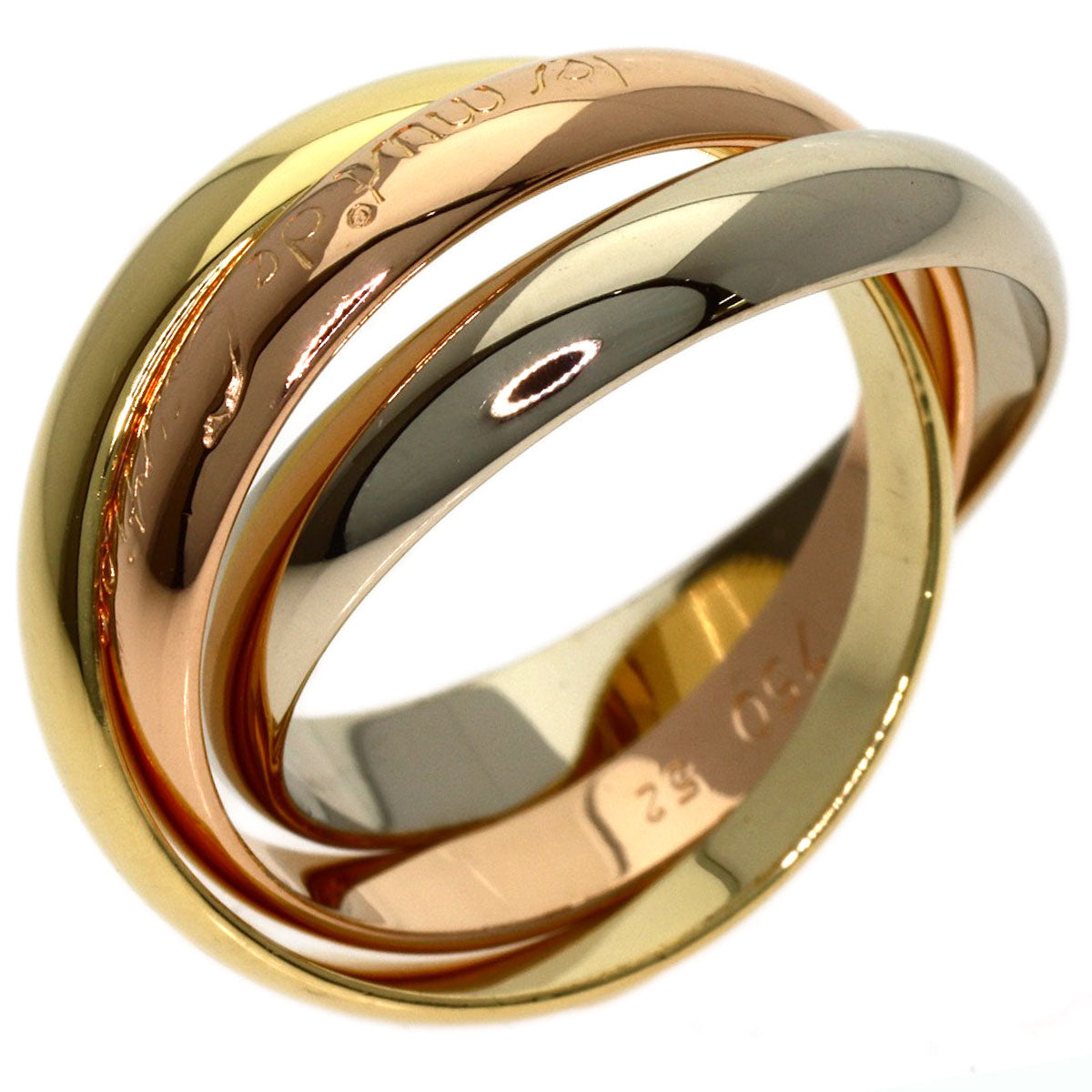 CARTIER Trinity #52 Ring K18 Yellow Gold 18K Pink GoldLadies [Used]