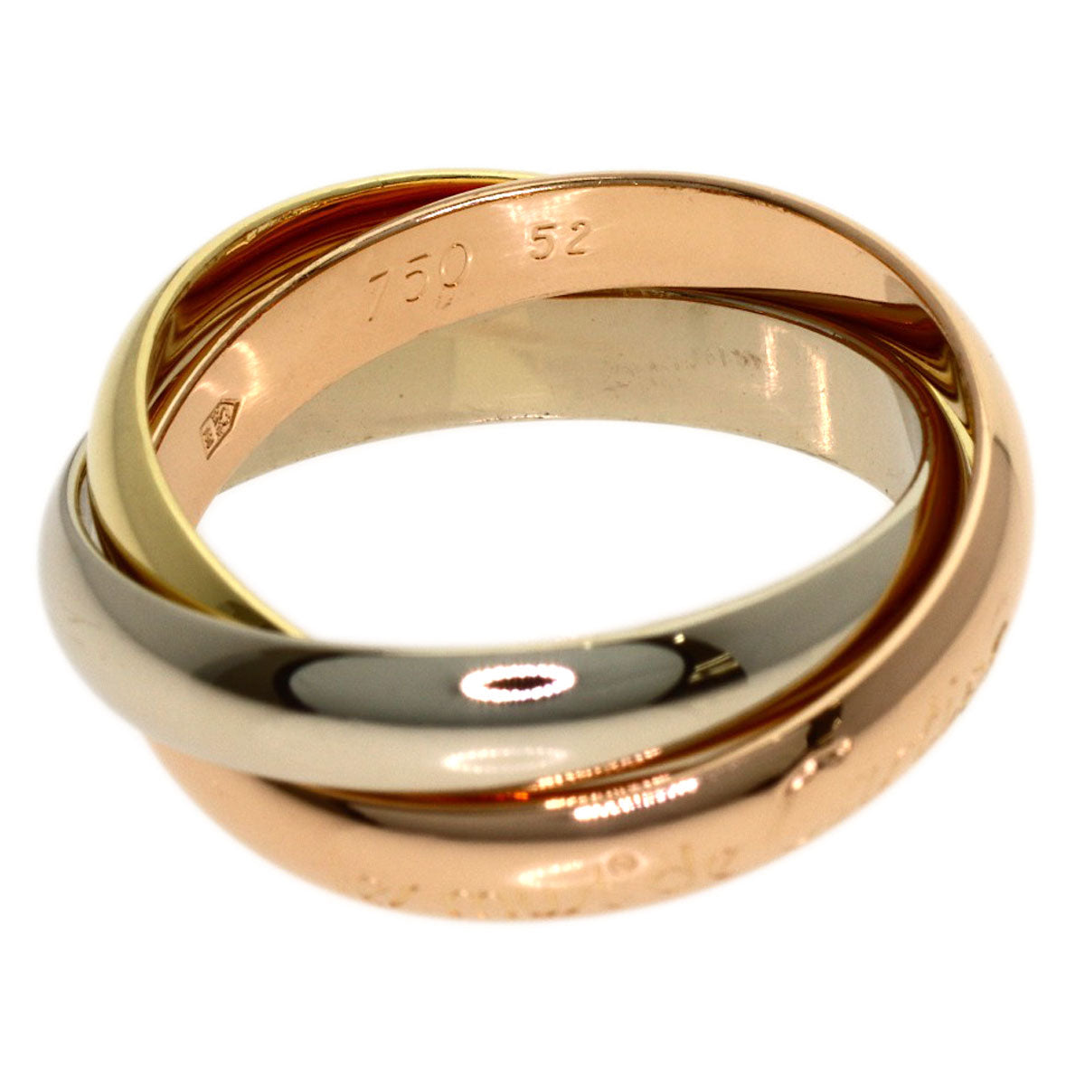 CARTIER Trinity #52 Ring K18 Yellow Gold 18K Pink GoldLadies [Used]
