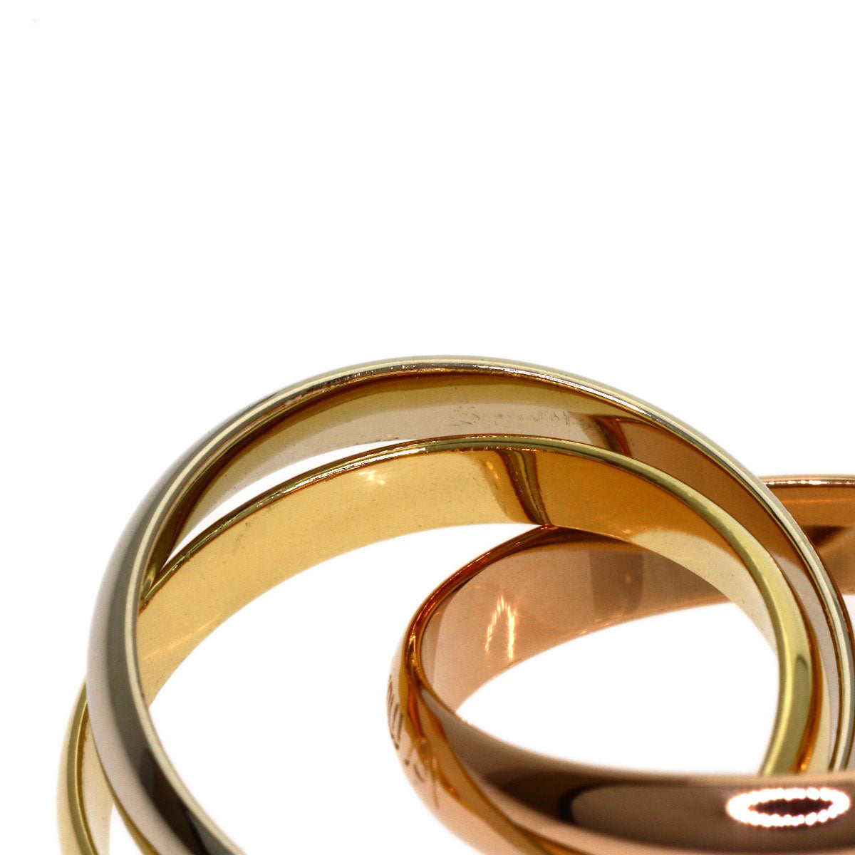 CARTIER Trinity #52 Ring K18 Yellow Gold 18K Pink GoldLadies [Used]