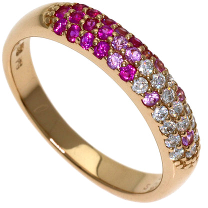 Ponte Vecchio Eterno Caffe Piccolini Sapphire Diamond Ring K18 Pink Gold Ladies [Used]
