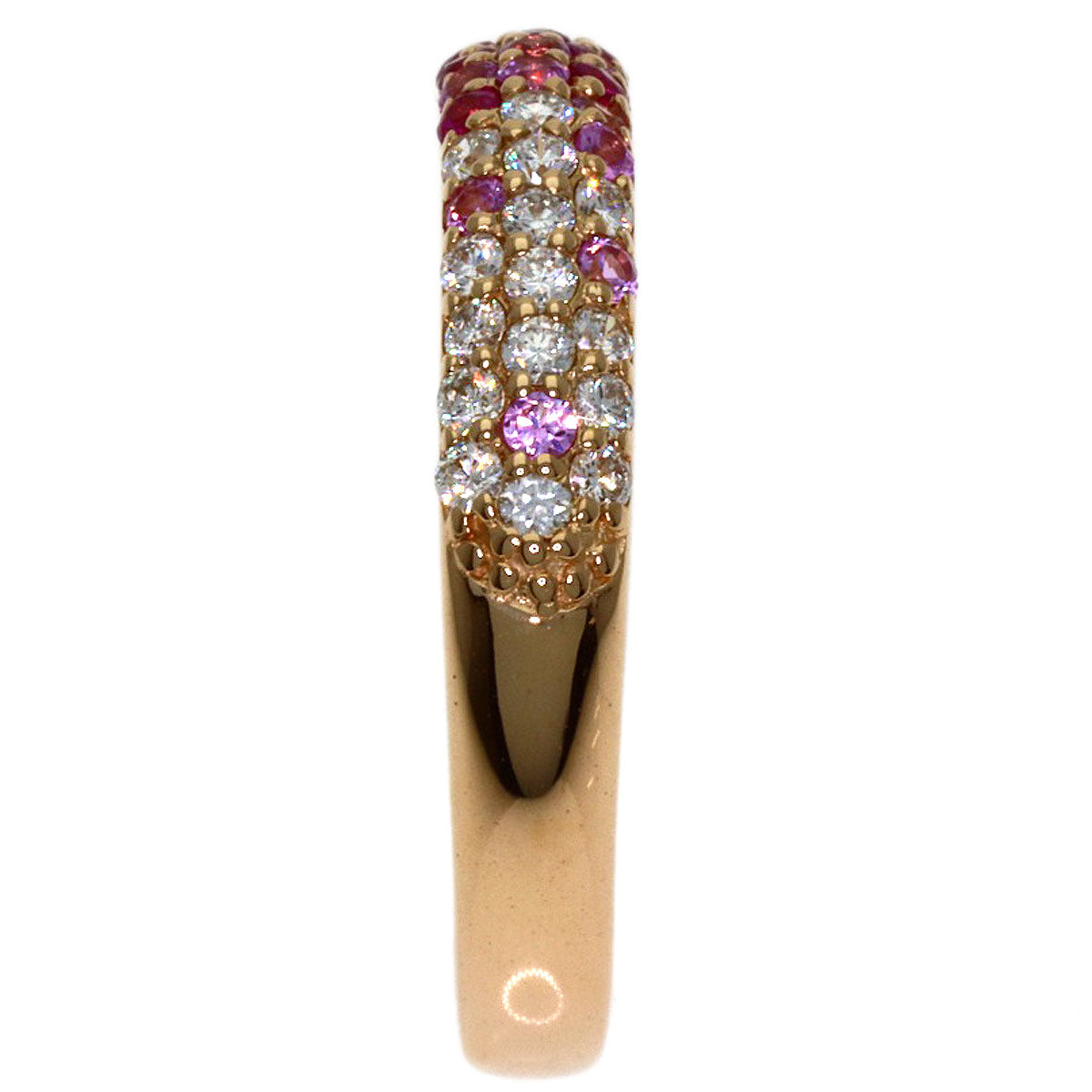 Ponte Vecchio Eterno Caffe Piccolini Sapphire Diamond Ring K18 Pink Gold Ladies [Used]