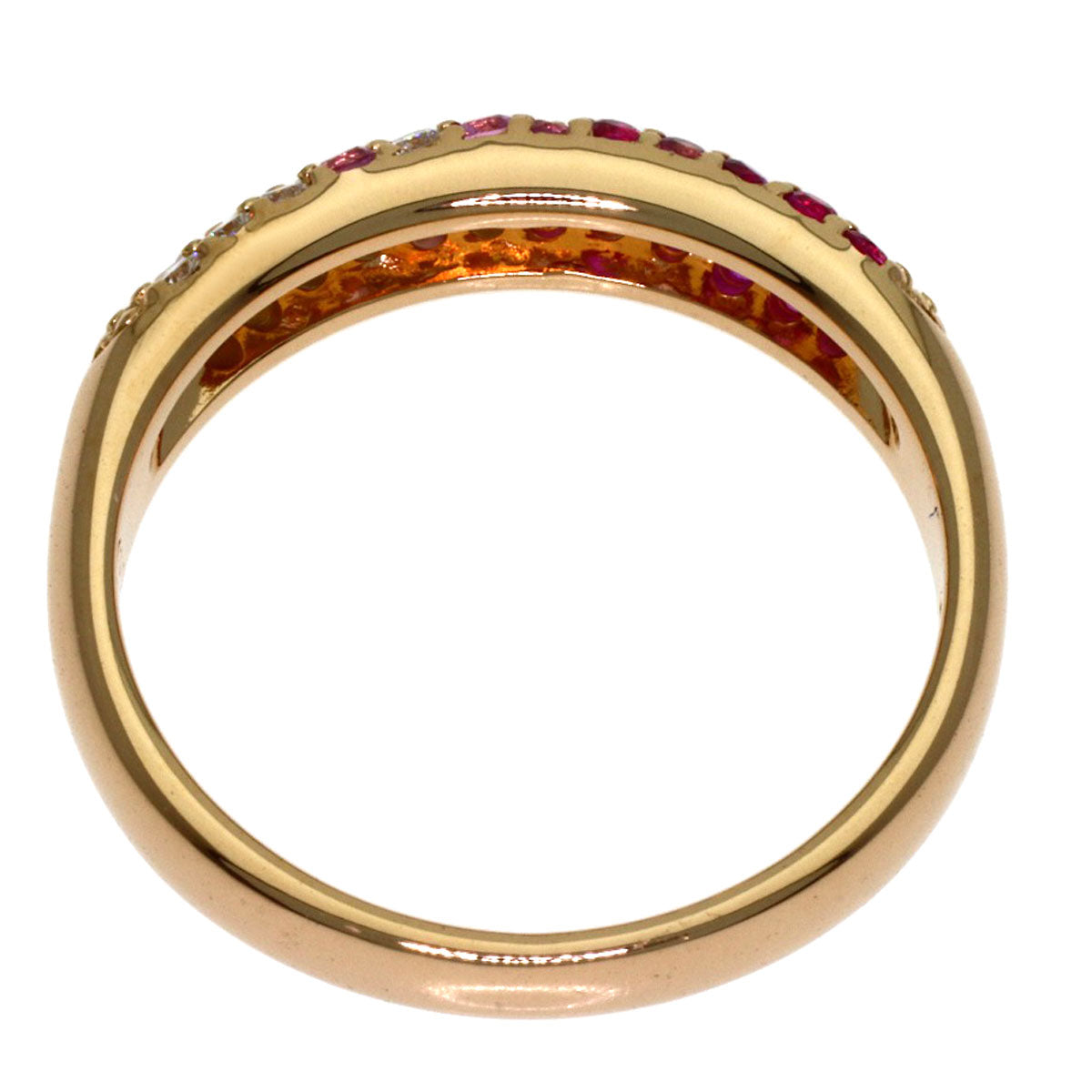 Ponte Vecchio Eterno Caffe Piccolini Sapphire Diamond Ring K18 Pink Gold Ladies [Used]