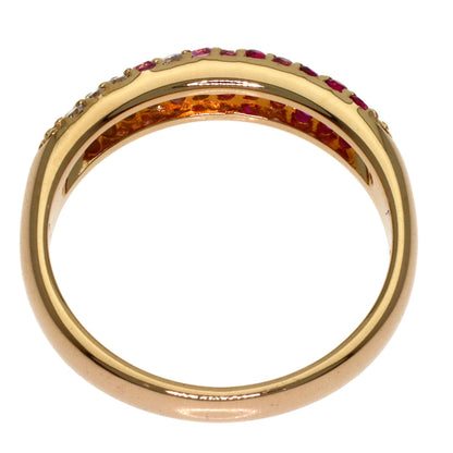 Ponte Vecchio Eterno Caffe Piccolini Sapphire Diamond Ring K18 Pink Gold Ladies [Used]