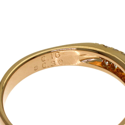 Ponte Vecchio Eterno Caffe Piccolini Sapphire Diamond Ring K18 Pink Gold Ladies [Used]