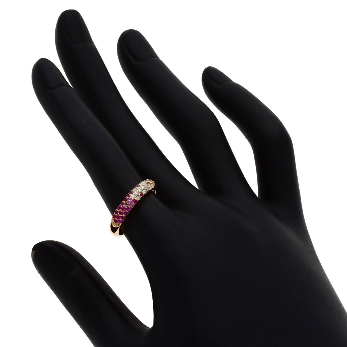 Ponte Vecchio Eterno Caffe Piccolini Sapphire Diamond Ring K18 Pink Gold Ladies [Used]