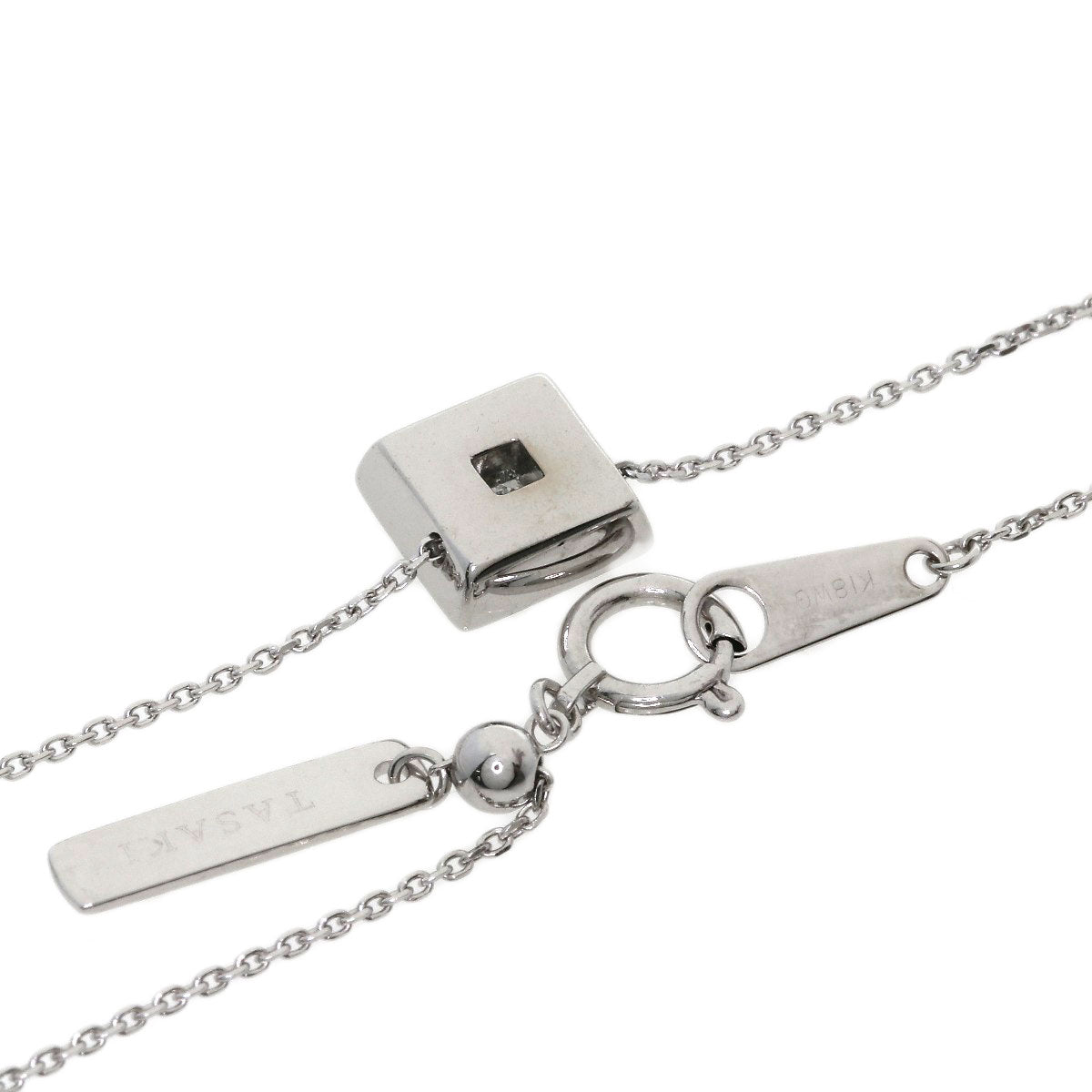 TASAKI Diamond Necklace K18 White Gold Ladies [Used]