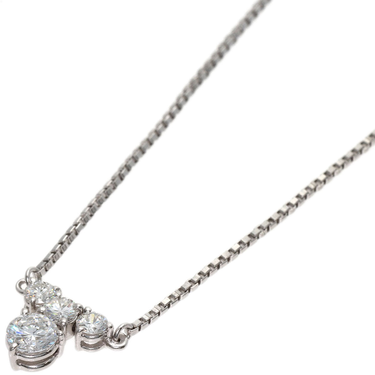 MONNICKENDAM Diamond F-VS2-G Necklace Platinum PT850 Ladies [Used]