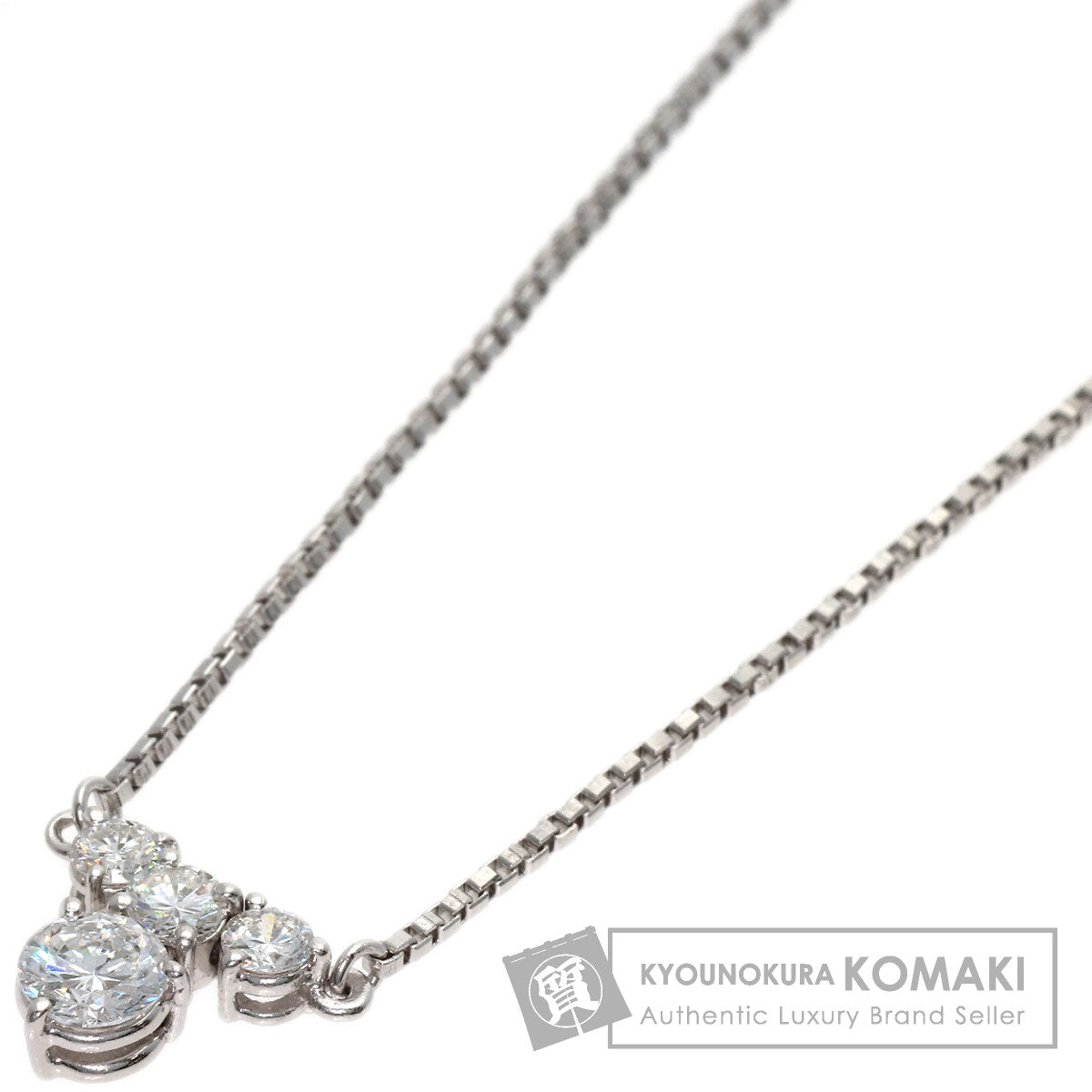 MONNICKENDAM Diamond F-VS2-G Necklace Platinum PT850 Ladies [Used]