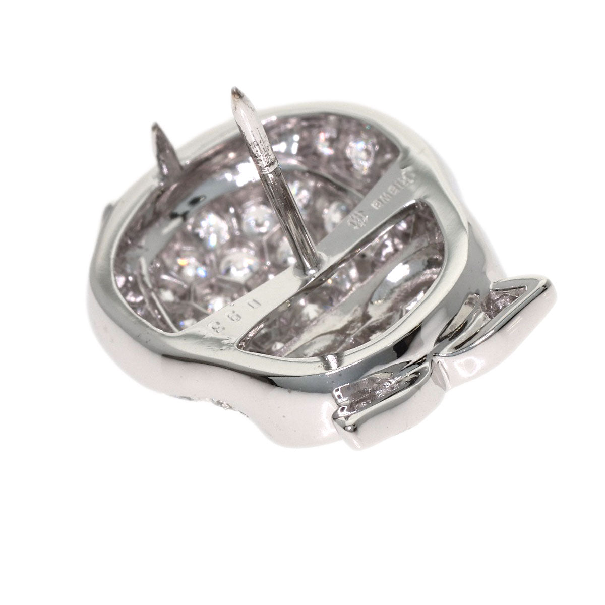 MONNICKENDAM Owl Pin Brooch Diamond Brooch K18 White Gold Ladies [Used]