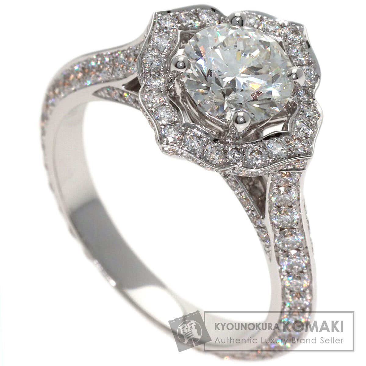 GRAFF Star Flower Diamond G-VS2 Ring K18 White Gold Ladies [Used]
