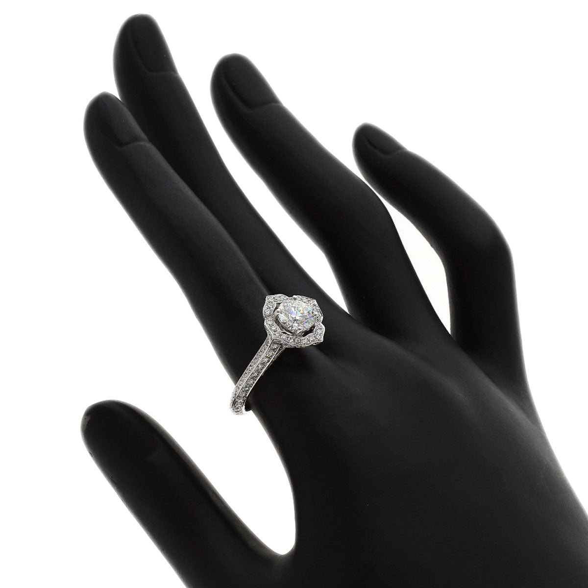 GRAFF Star Flower Diamond G-VS2 Ring K18 White Gold Ladies [Used]