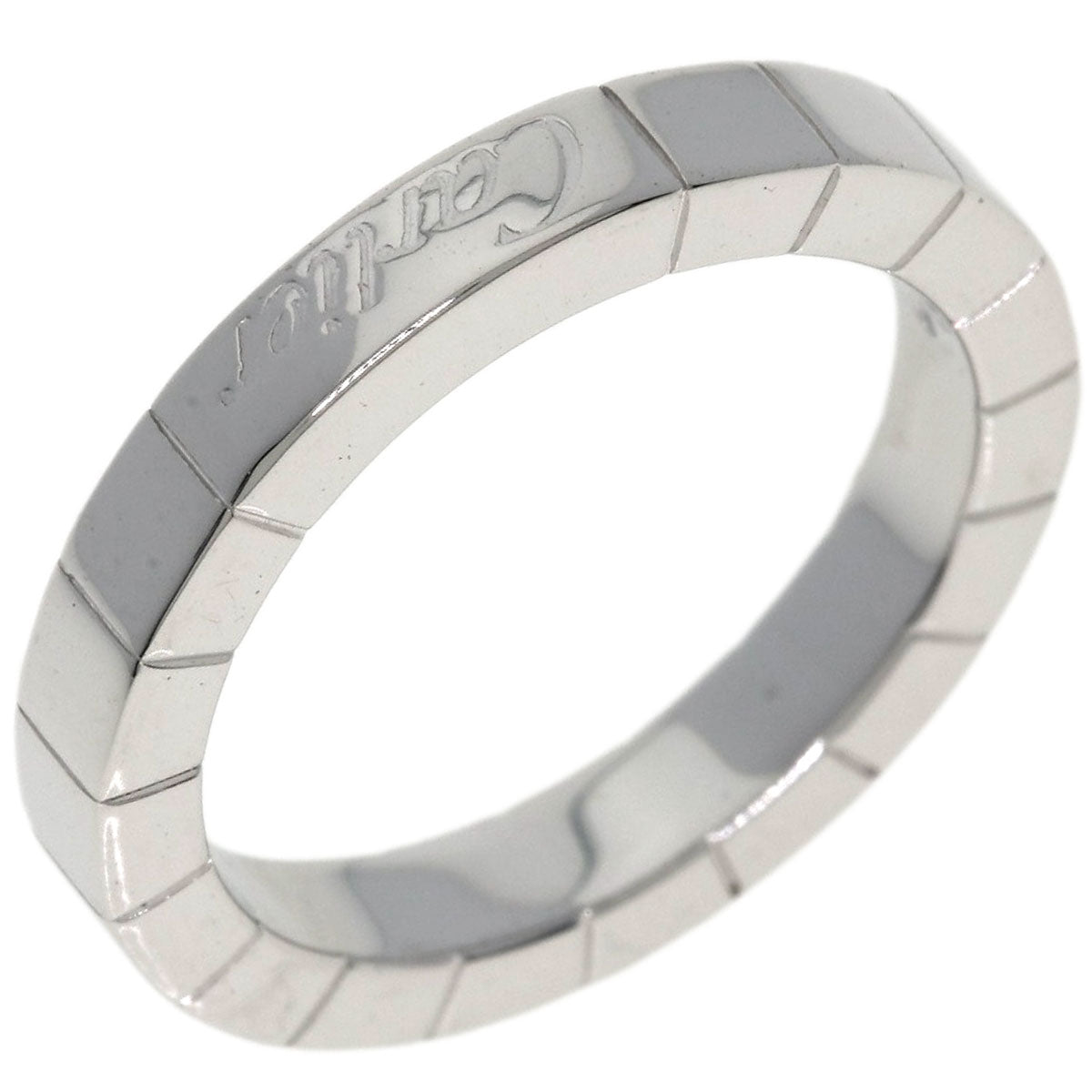 CARTIER Laniere # 48 Ring K18 White Gold Ladies [Used]
