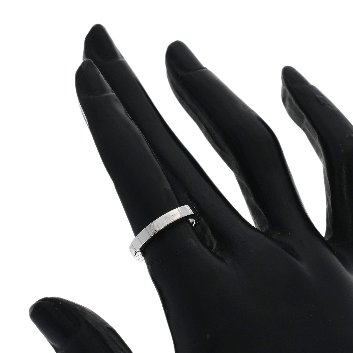 CARTIER Laniere # 48 Ring K18 White Gold Ladies [Used]