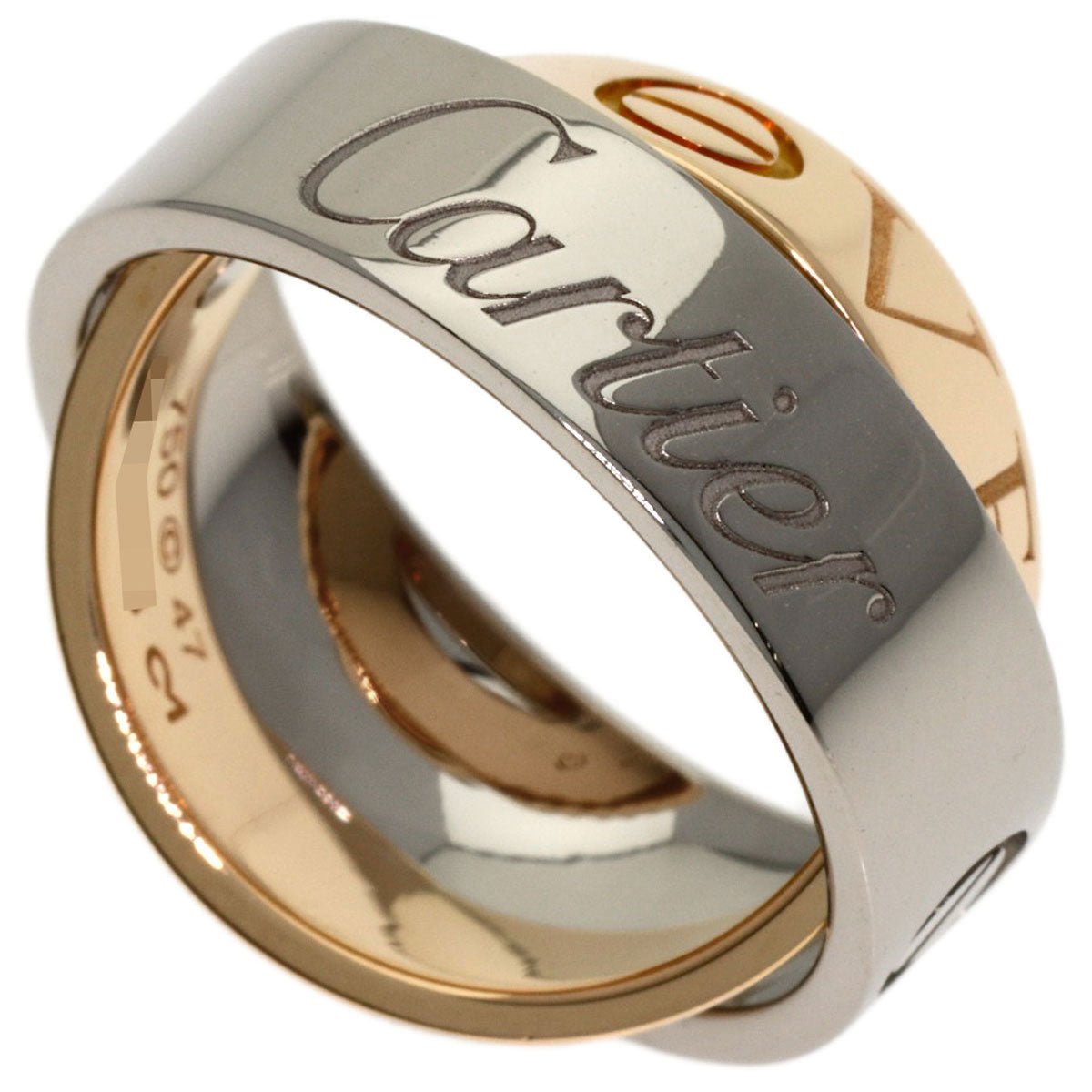 CARTIER Secret Love #47 Ring K18 White Gold 18K Pink GoldLadies [Used]