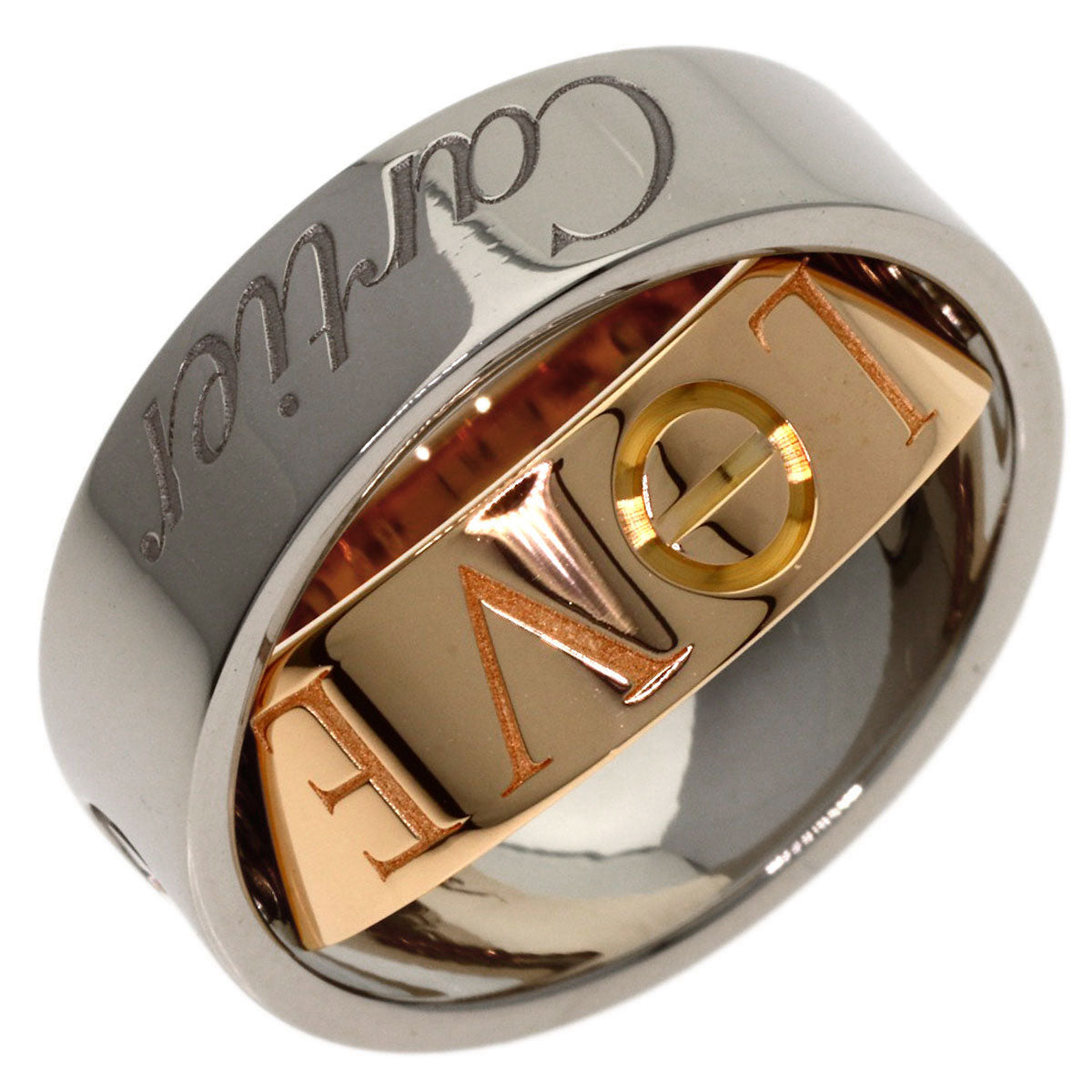 CARTIER Secret Love #47 Ring K18 White Gold 18K Pink GoldLadies [Used]
