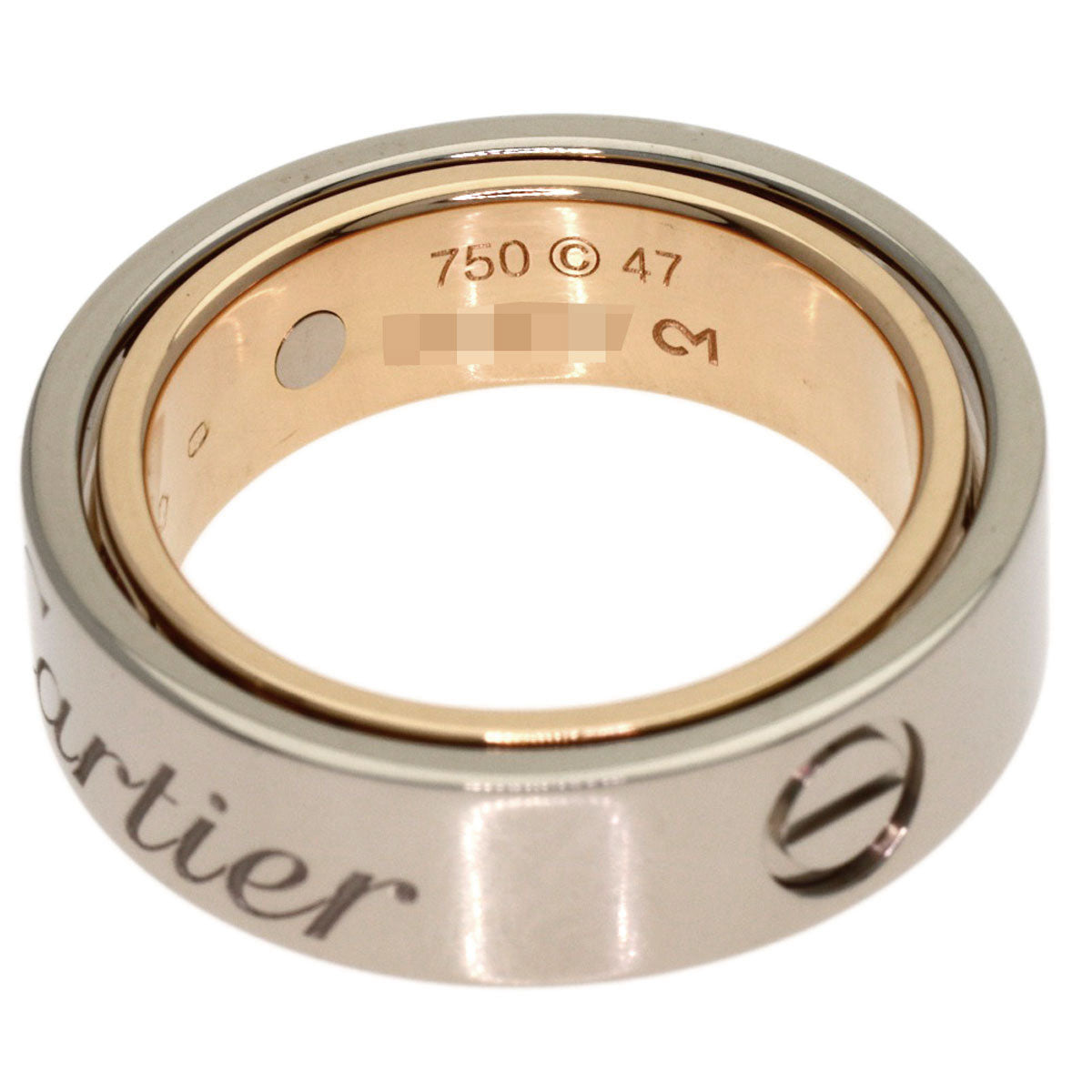 CARTIER Secret Love #47 Ring K18 White Gold 18K Pink GoldLadies [Used]